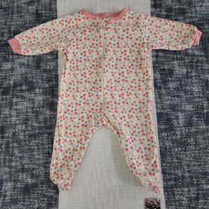 Floral Footie Pajamas (3 to 6 months)
